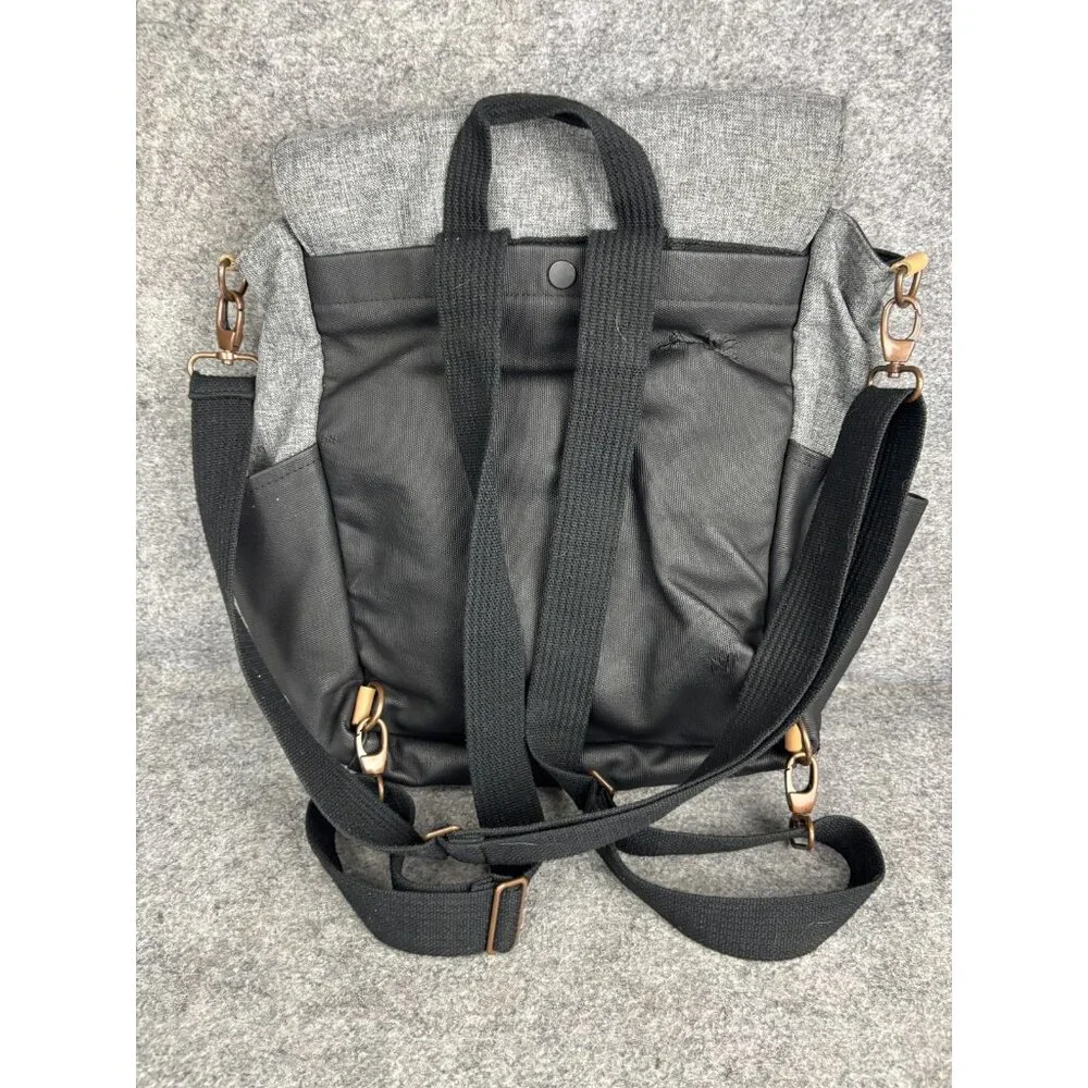 Petunia‎ Pickle Bottom Gray Diaper Bag Backpack Tote Medium Baby Boy Pockets
